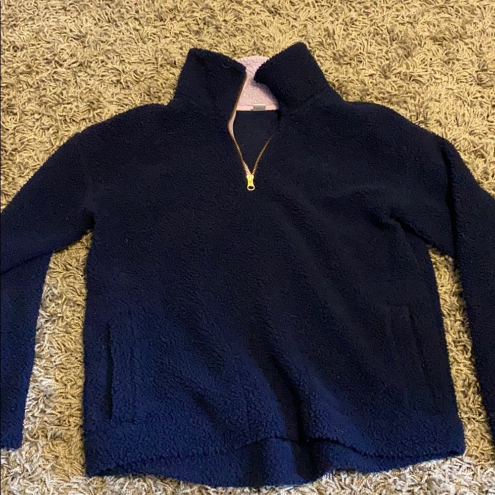 Fuzzy quarter zip